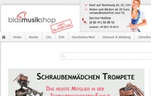 Der völlig runderneuerte Blasmusik-Shop ist online!